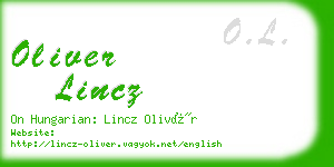 oliver lincz business card